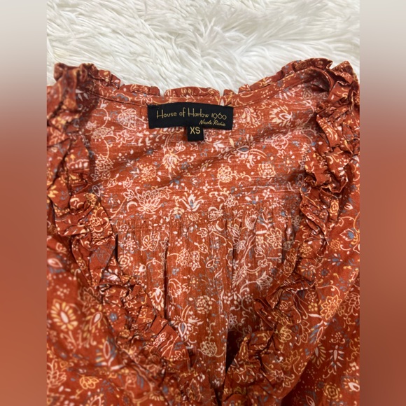 Floral Rust Dress - Picture 3 of 10